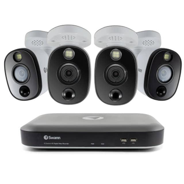 4 Camera 4 Channel 4K Ultra HD DVR Spotlight Security System